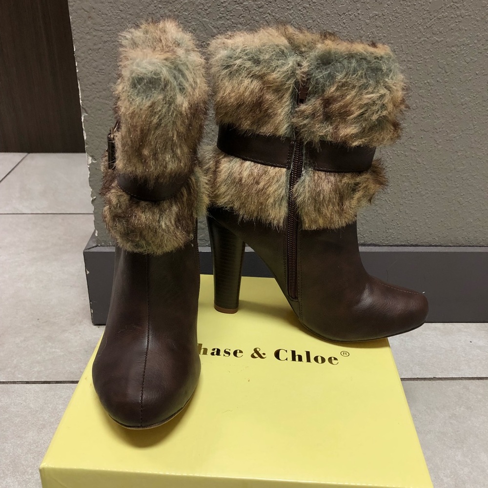 Chase & Chloe Leather Boots